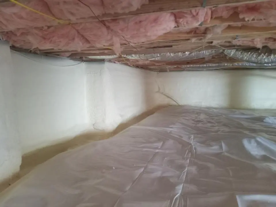 Crawl space encapsulation with closed-cell spray foam for Attic Insulation in Lynn Haven